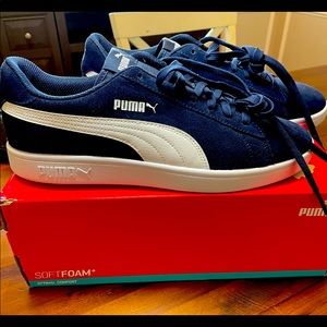 MENS BLUE SUEDE PUMAS